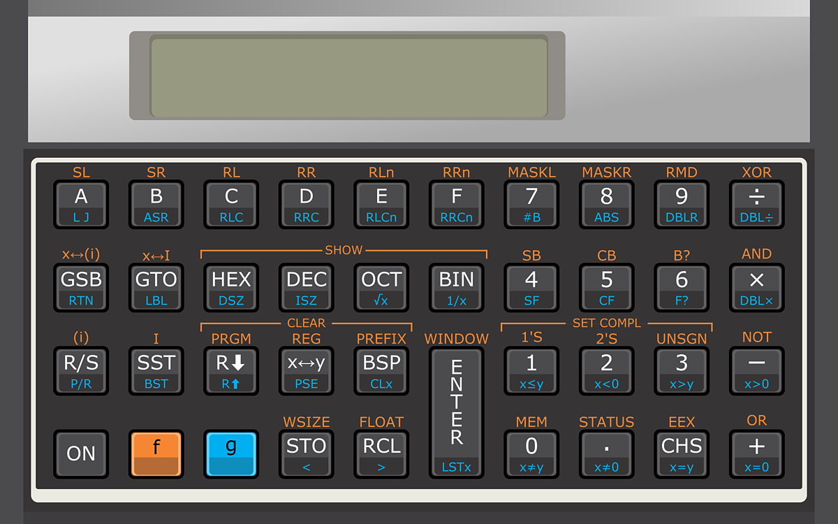 Programmer calculator keypad