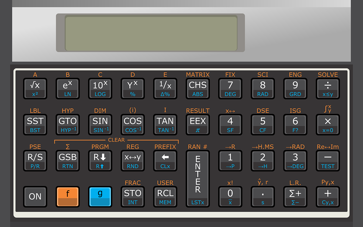 Advanced Scientific calculator keypad